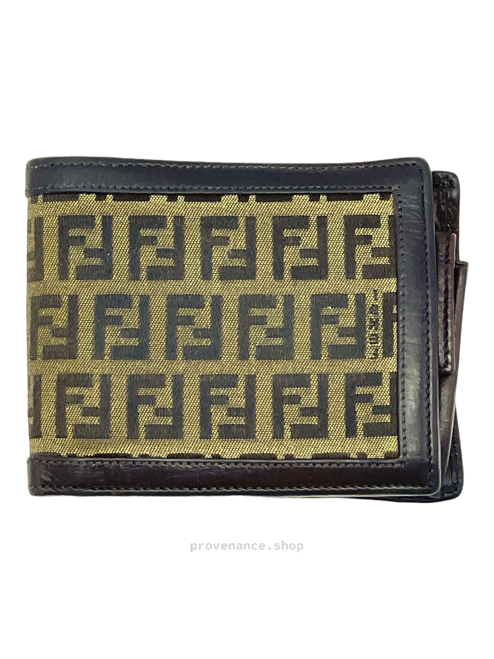 🔴 Fendi FF Zucca Bifold Wallet - Brown